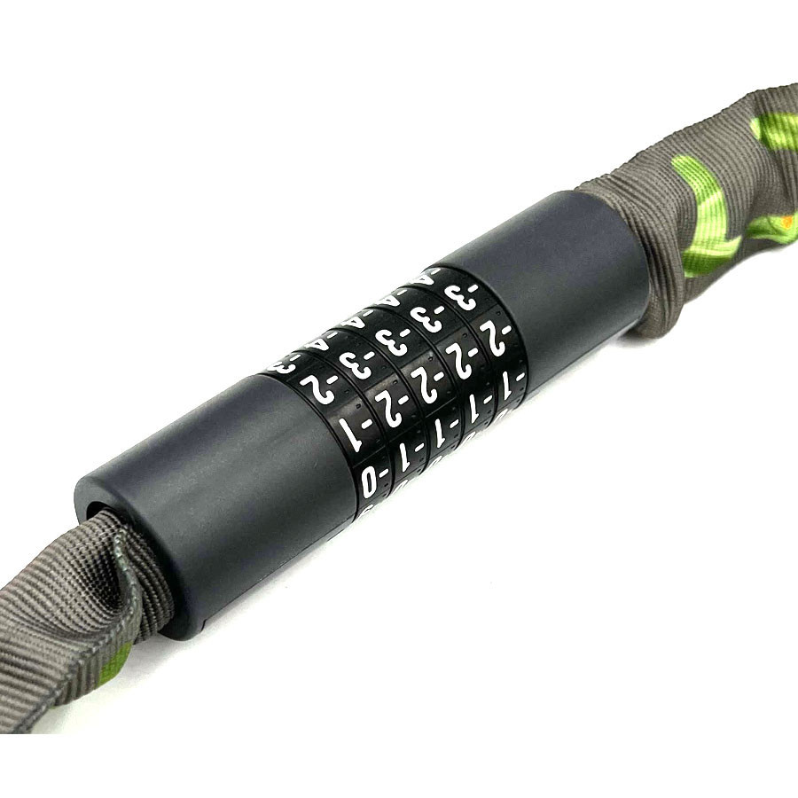 Замок-ланцюг кодовий 6x1000 мм чорно-зелений Feel Fit Бровари - фото 2