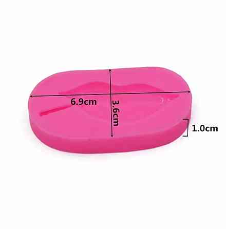 Силиконовая форма Губы 69 на 36 мм розовый Киев