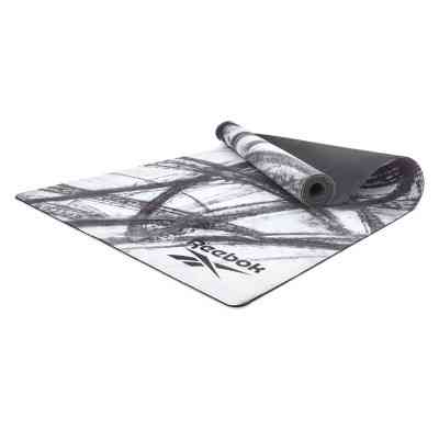 Коврик для йоги Reebok Natural Rubber Yoga Mat білий, сірий, мармур RAYG-11080OM (885652020923) Винница