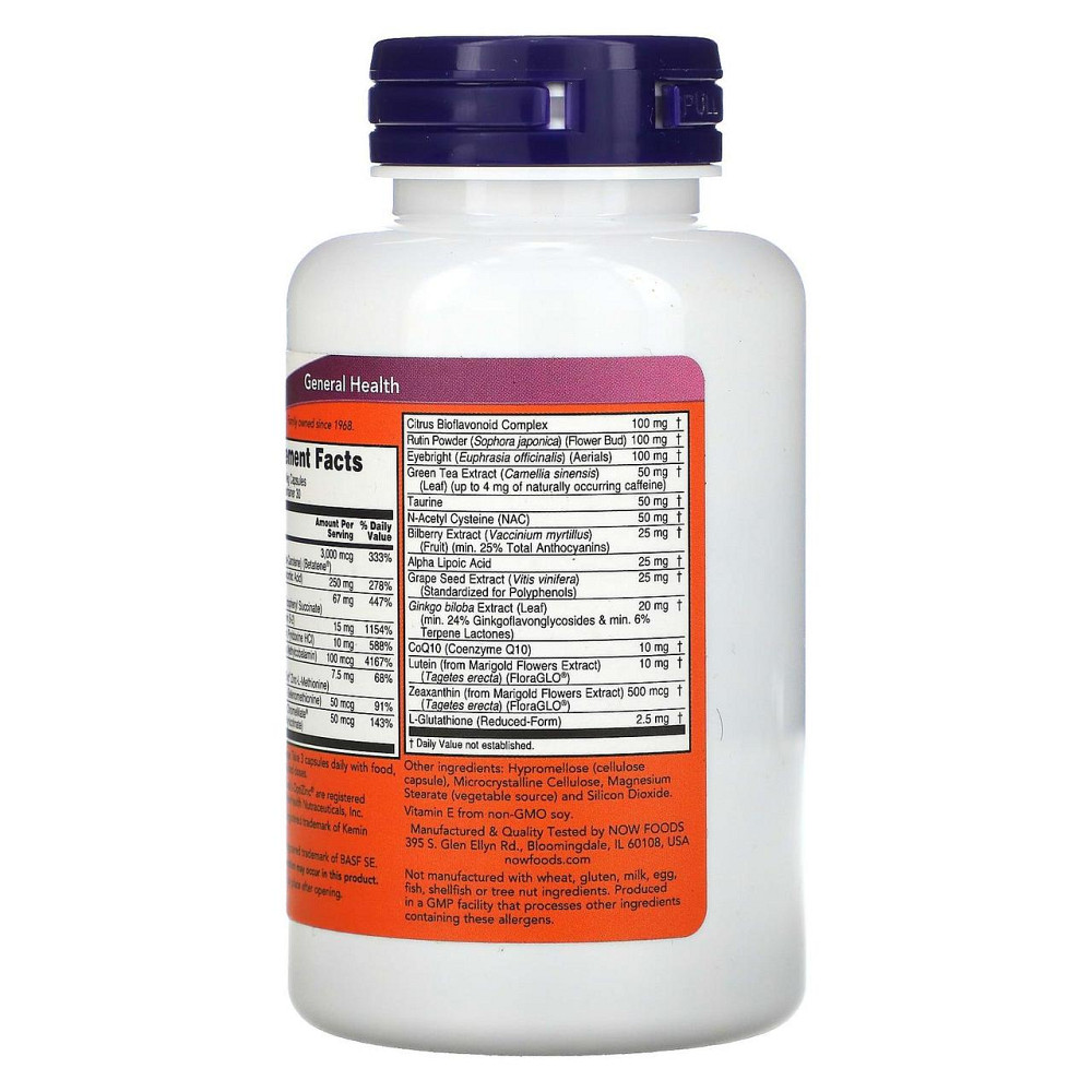 Витвмины Now Foods Витамины для глаз Ocu Support 90 вег капс Киев - изображение 3