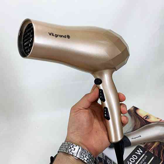 Хороший фен для волос VILGRAND, Бытовой дорожный фен для волос с ионизацией и термозащитой ME-63 Киев