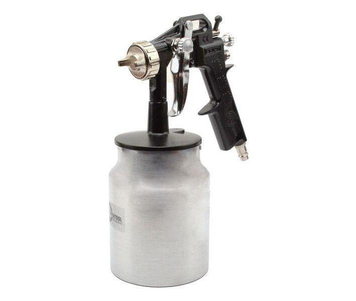 Краскопульт пневматичний HP INTERTOOL PT-0211: 190 л/хв, діаметр форсунки 1.5мм, 1000 мл металевий бачок Київ - фото 2