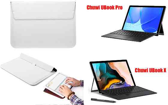 Чохол-конверт VitoCase для Chuwi UBook Pro, з функцією підставки для планшета Чорний Білий Київ