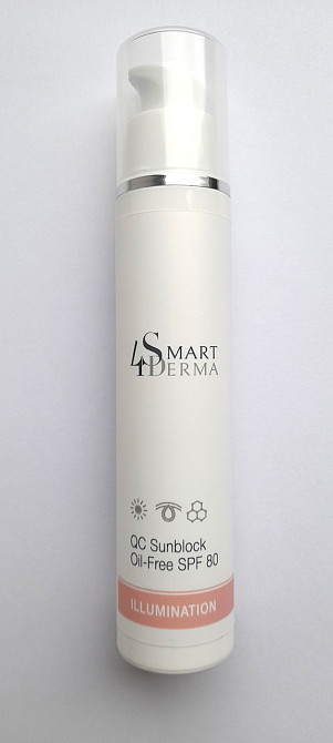 Smart4Derma Illumination QC Sunblock Oil-Free SPF 80 Антиоксидантний Ультразахисний крем SPF 80, 50 мл Дніпро - фото 2