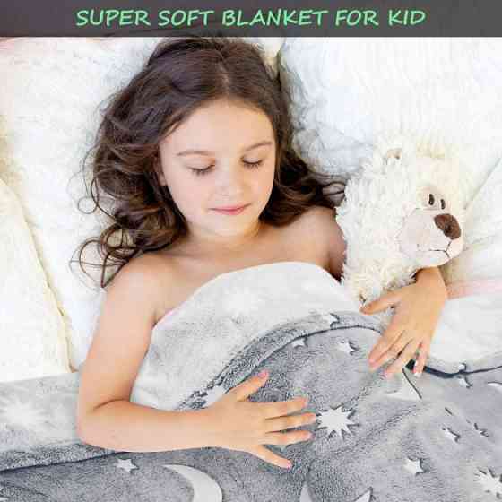 М'яка ковдра що світиться для сну Blanket kids Magic Star 150х100 см, Ковдра KE-361 що світиться Київ