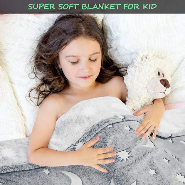 М'яка ковдра що світиться для сну Blanket kids Magic Star 150х100 см, Ковдра KE-361 що світиться Київ - фото 3