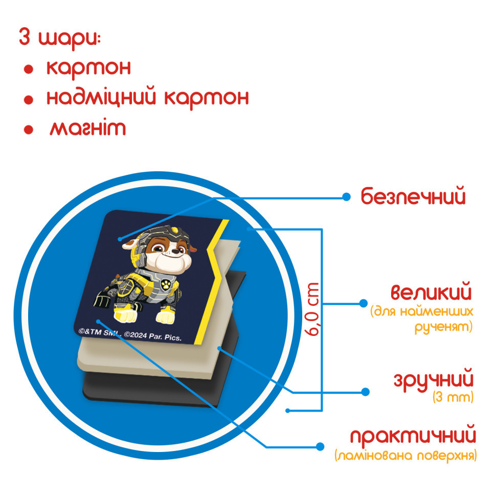 Набір магнітів Щенячий патруль Цифри та рахунок ML4034-22, 30 магнітів Вінниця - фото 3