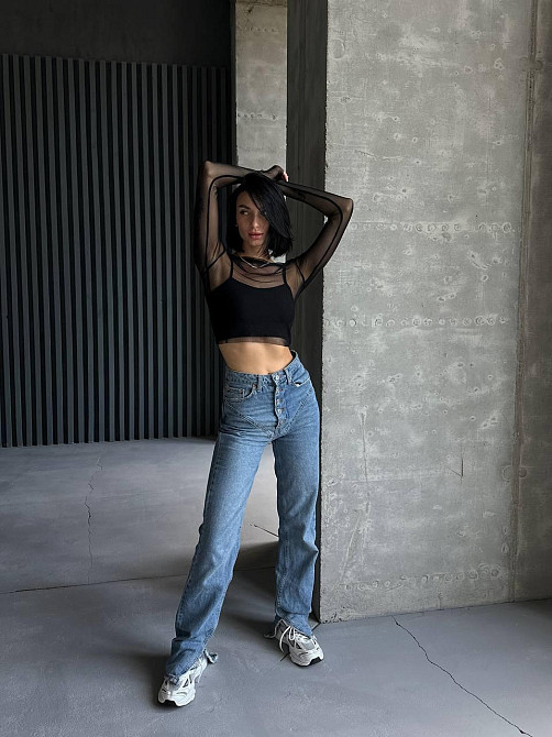 Жіночий топ+лонгслів у сіточку Харків - фото 1