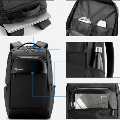 Рюкзак для ноутбука Tavialo 15.6" WARRIOR TD23 black, 23L (222224004) Винница - изображение 8