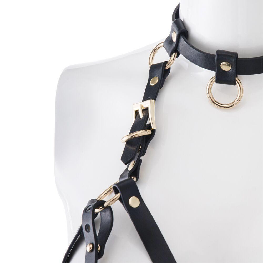 Портупея на грудь LOCKINK SEVANDA Queen Chest Harness with Removable Bra Sex Aura Київ - фото 4