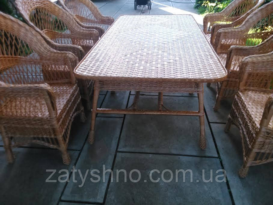 Набор плетеной мебели из лозы с большим столом Киев - изображение 4
