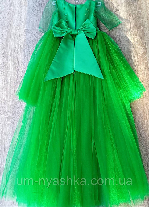 Зелене пишне плаття зі зйомним шлейфом Кривий Ріг - фото 2