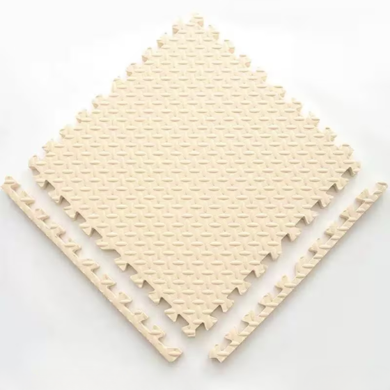 Коврик-пазл напольный, термоковрик,без покрытия,Eva-пены 6 пазлов 60*60 см,площадь покрытия 2,16 м²,толщина 1 см, бежевый Каменец-Подольский