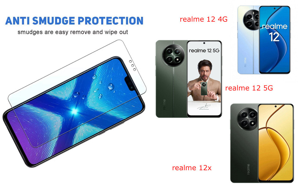 Защитное стекло NeoGlass для realme 12 4G, realme 12 5G, realme 12x – ультрапрозрачное и устойчивое Киев - изображение 3