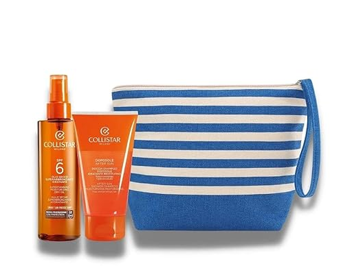 Набір для засмаги Collistar олія SPF6 200 мл + iампунь після сонця 150 мл + косметичка Подарунковий формат Слов'янськ - фото 2