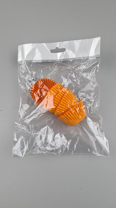 Тартолітка для кексів 3Б кругла жовтогаряча D30 H24 (100 шт.) (1 уп.) Харків - фото 2