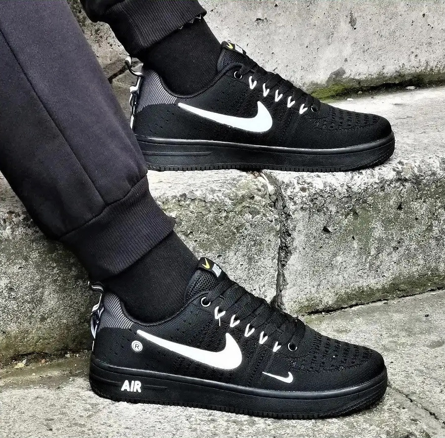 Кроссовки Nike Force Черные Женские Форсы Найк (размеры: 40,41,42,43) Днепр - изображение 1