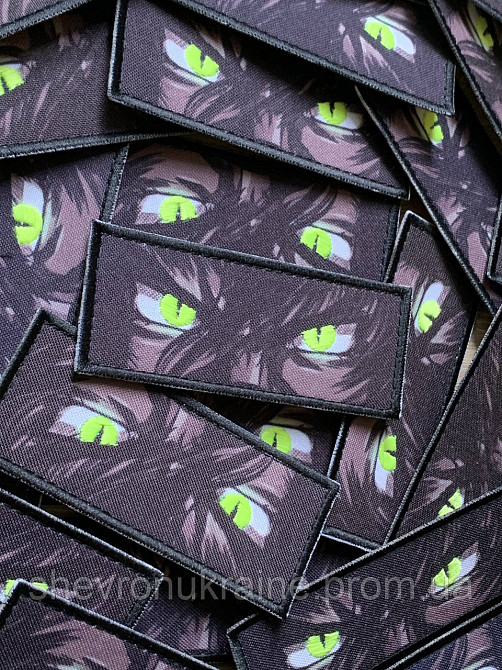 Друкований шеврон що світиться ОБЕРТЕНЬ (Форма прямокутна. На липучці) Розмір 4x10см Київ - фото 3