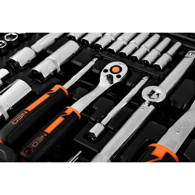 Набор головок Neo Tools 110шт, 1/2", 1/4", CrV, кейс (10-066) Винница - изображение 11
