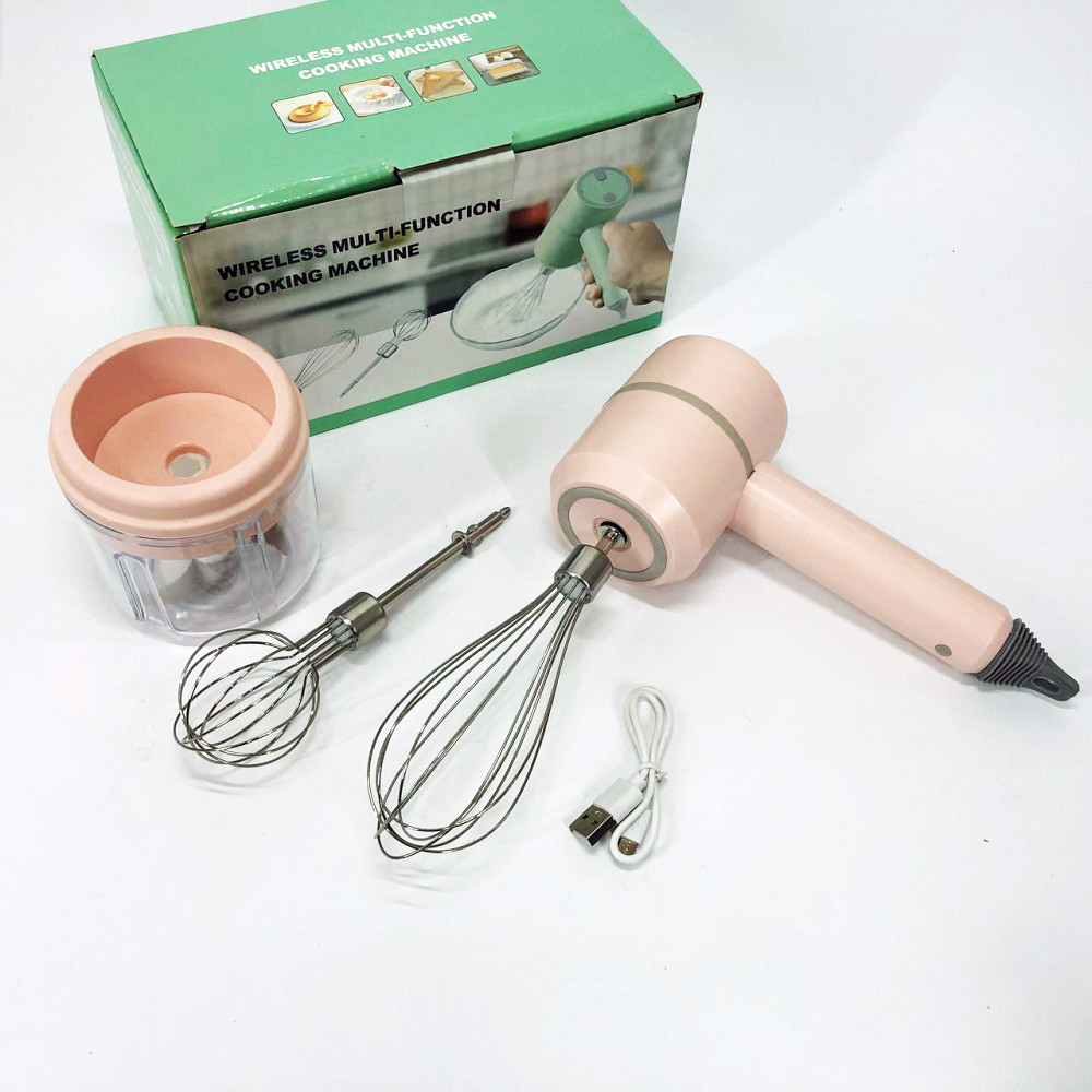 Ручной беспроводной миксер-измельчитель 2 в 1. Цвет: розовый OP-36 Львов - изображение 5