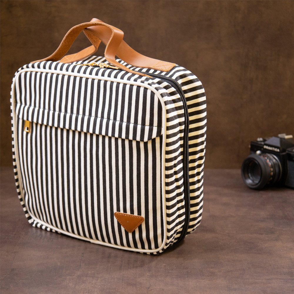 Сумка органайзер для подорожей текстильна Vintage 20652 Біла Київ - фото 10