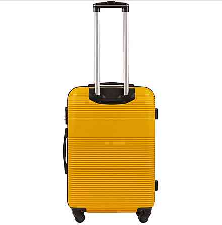 Валіза пластикова Wings 5398 середня 65 см жовта Київ