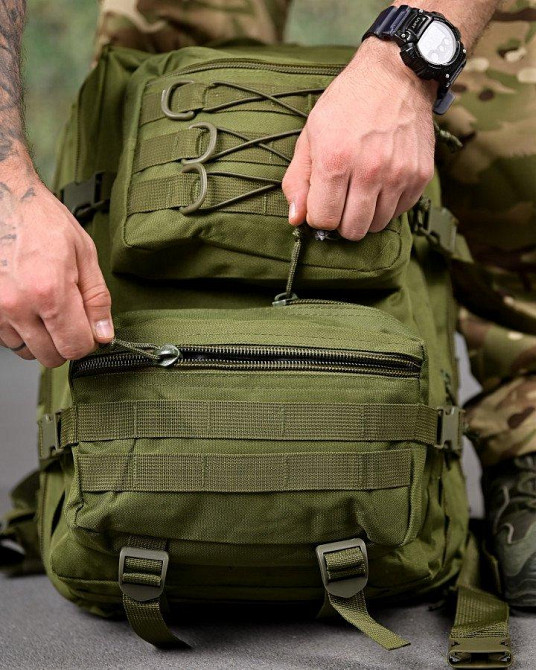 Тактический штурмовой рюкзак ТХЕ 35л  олива РП7328 Одесса - изображение 6