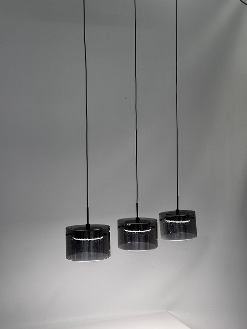 Підвісний світлодіодний світильник VALESO G 2922/3L 42W Димчасто-чорний Коломия - фото 8