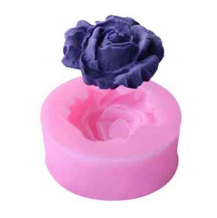 Молд силіконовий Троянда маленька 37 мм рожевий Київ