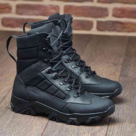 Зимові, справжні чоловічі тактичні черевики, берці, вологостійкі, водонепронекні чорні Харків