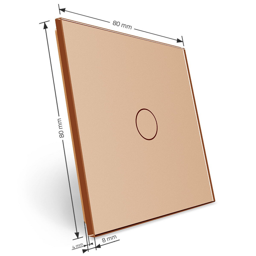 LIVOLO Бездротовий розумний сенсорний вимикач 1 сенсор LIVOLO золотий матове скло Коломия - фото 5