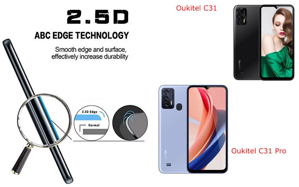 Захисне скло ArmorGlass для Oukitel C31, Oukitel C31 Pro – стійке до подряпин та ударів Київ - фото 2