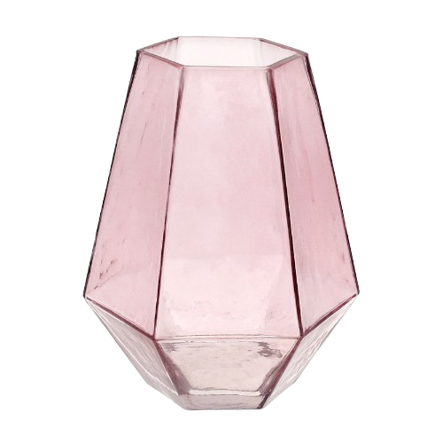 Ваза скло Вінченцо 21см рожевий БОНА ДИ Житомир - изображение 1