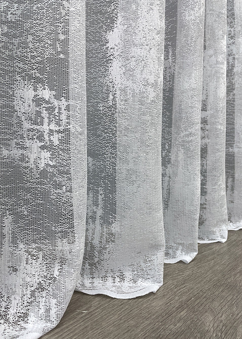 Тюль VR-Textil 701т Мармур Al-1 Жакард Білий 400х270 см (42-1025) Київ - фото 8