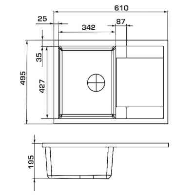Мийка кухонна GRANADO ALTEA gris (gr1308) Вінниця