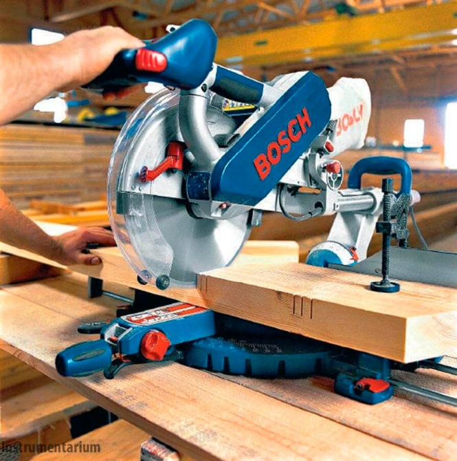 Торцювальна пила Bosch Professional GCM 800 SJ : 1,4 кВт, 5500 об/хв. глибина/довжина різу 70/270 мм, диск 210-216 мм Київ - фото 5