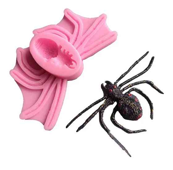 Молд силиконовый Паук 85 на 165 мм розовый Киев