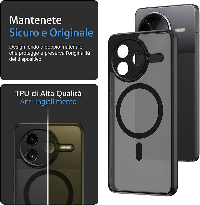 Чохол Telaso для Poco F7 Pro / Redmi K80 5G 6.67" чорний MagSafe сумісний прозорий матовий ударостійкий антижир тонкий повний Київ - фото 4
