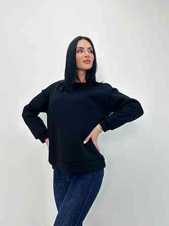 Жіночий теплий батник "Wear" Турція оптом | Батал Чорний, 50-52 Київ