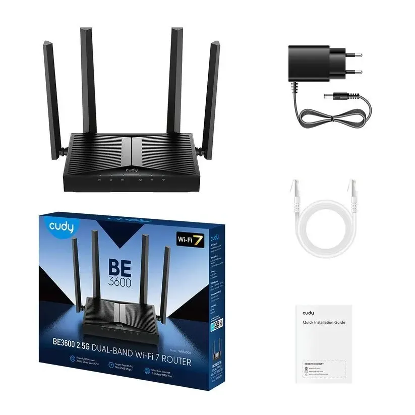 WiFi 7 Mesh-маршрутизатор Cudy WR3600H 2.5G дводіапазонний BE3600 (73-00557) Киев - изображение 3