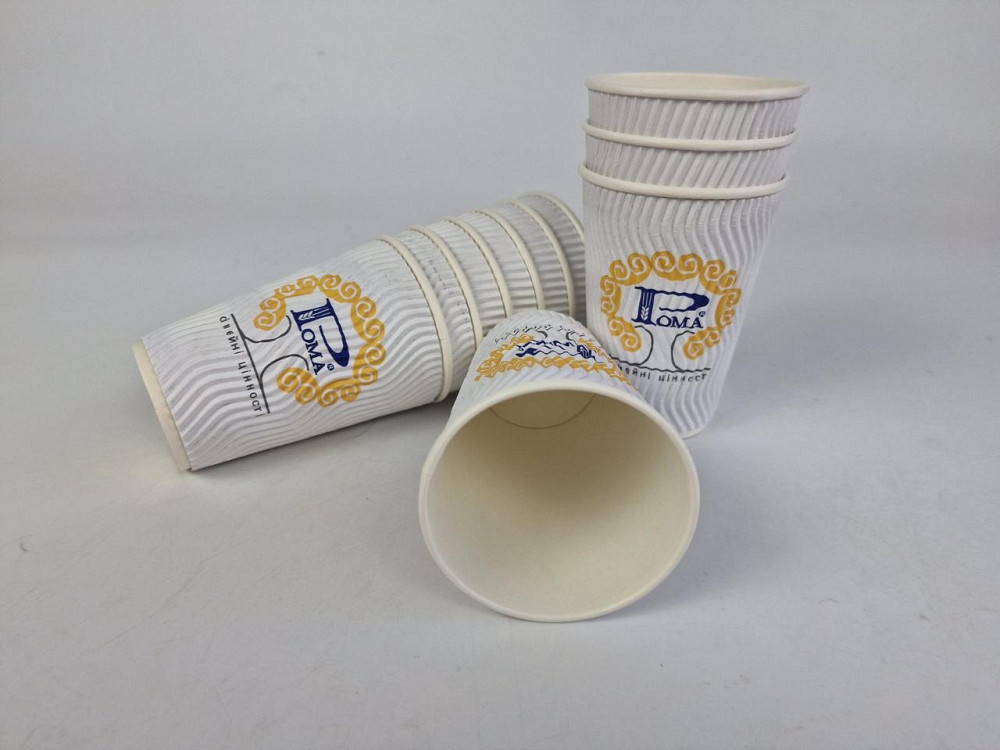 Стакан гофрований 340 мл замовлений Рома (20 шт.) Харків - фото 2