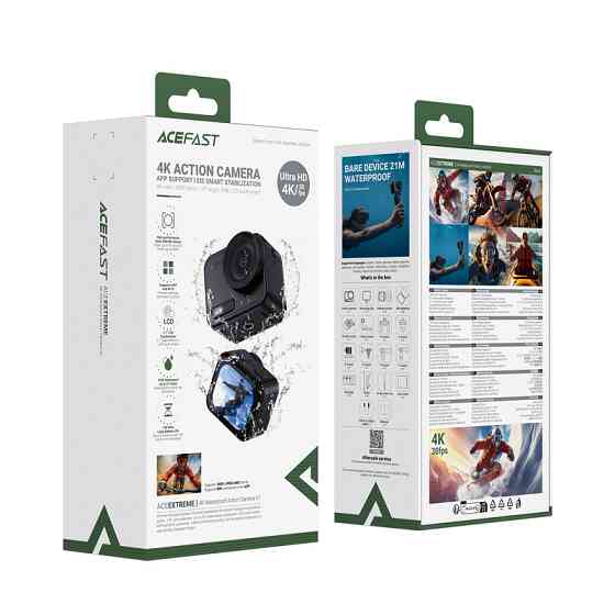 Екшн камера ACEFAST X1 4K Waterproof Action Camera Black Одеса