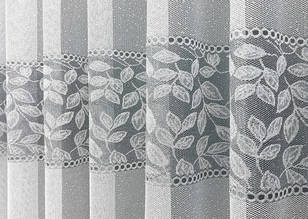 Тюль VR-Textil 2010т Жакард Білий з сірим 400х270 см (42-1074) Київ - фото 6