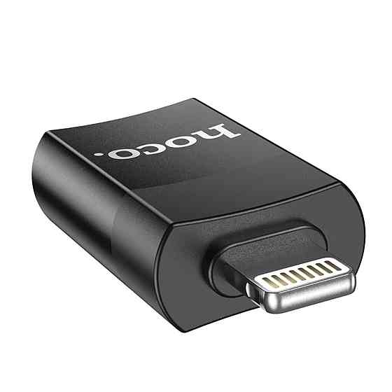 Кабель-перехiдник HOCO UA17 iP Male to USB female USB2.0 adapter Black Київ