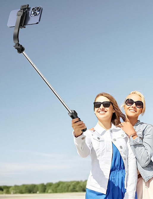 Висувний штатив для селфі-палиці kzomKzoo Штатив kzomKzoo Selfie Stick зі знімним бездротовим пультом дистанційного керування 4 в1 Київ - фото 8