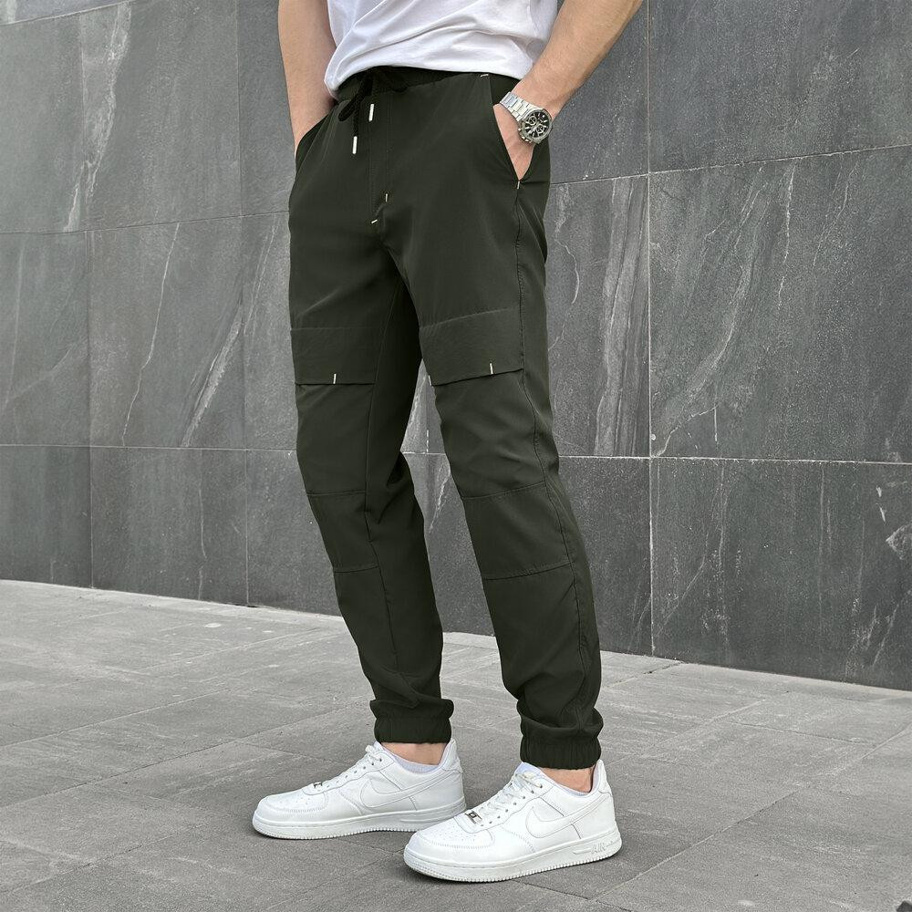 Чоловічі штани джогери з кишенями хакі Pobedov Vershyna Київ - фото 1