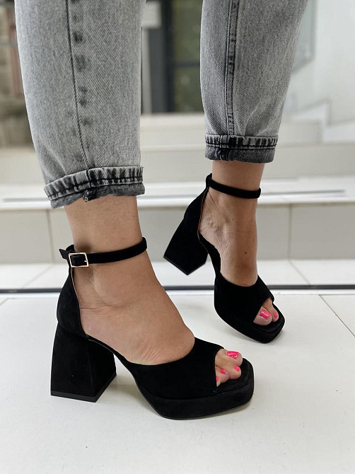 SANTINI Босоніжки жіночі SANTINI 212184-21 чорні (літо, замша натуральна) (5108) Коломия - фото 7