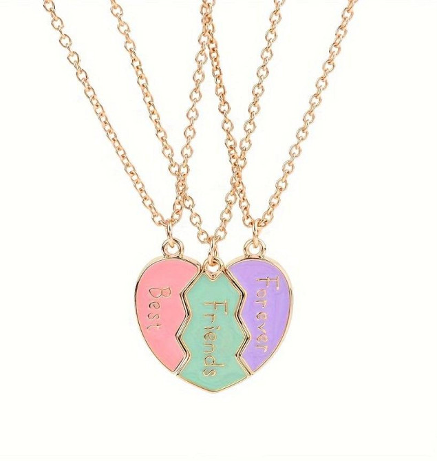 Кулоны Best Friends Forever – набор из 3 подвесок-сердец Киев - изображение 2