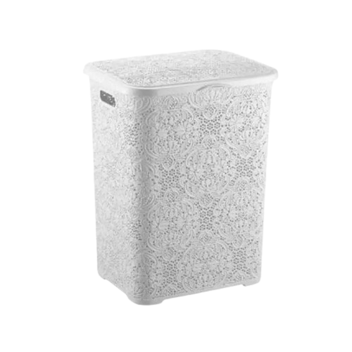 Кошик для білизни 42л 38,5*32,5*50см білий Lace ELIF Житомир - фото 1