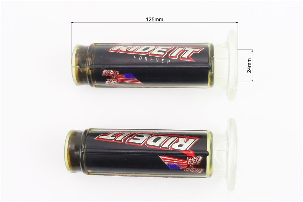 Рукоятка керма лів./пр. к-кт силікон RIDE IT, прозорі Київ - фото 2